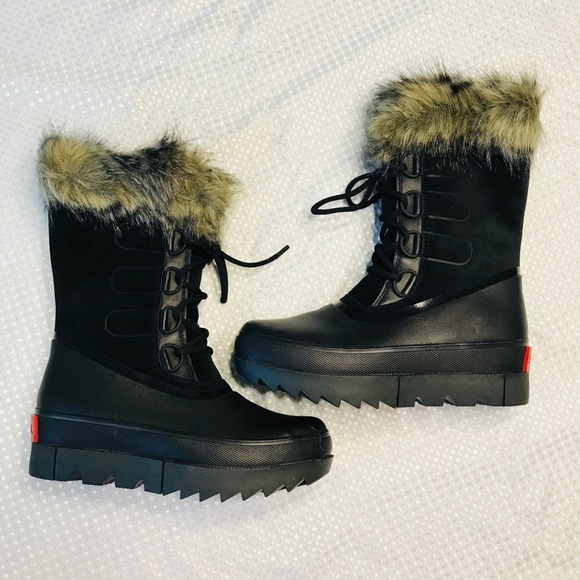 Sorel Joan of artic Next leather boots in black - Picture 3 of 10
